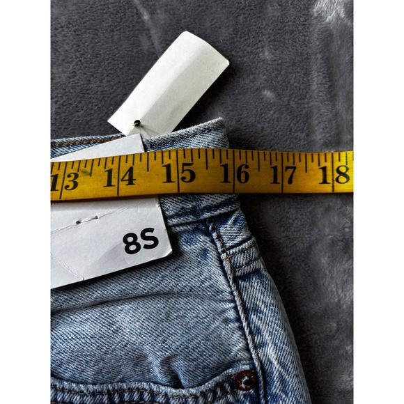 Aeropostale High Rise Baggy Distressed Jeans Light Wash Non Stretch 8S 4000 - Picture 12 of 15